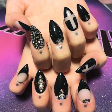 Gothic-inspired nail designs