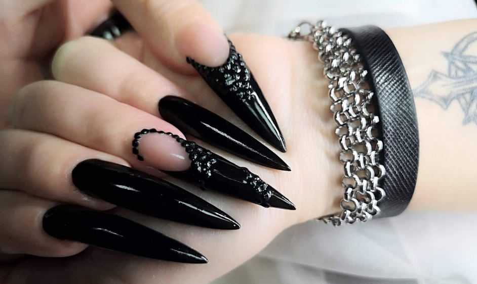 decorating your nails for that Gothic vibe